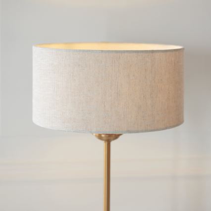 Endon 110728 - Galda lampa HIGHCLERE 1xE14/7W/230V bēša/misiņa, Ø 25 cm