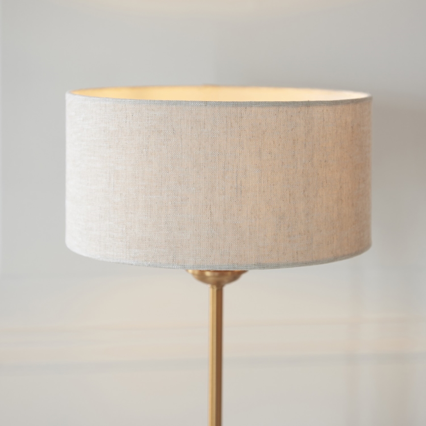 Endon 110728 - Galda lampa HIGHCLERE 1xE14/7W/230V bēša/misiņa, Ø 25 cm