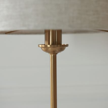 Endon 110728 - Galda lampa HIGHCLERE 1xE14/7W/230V bēša/misiņa, Ø 25 cm