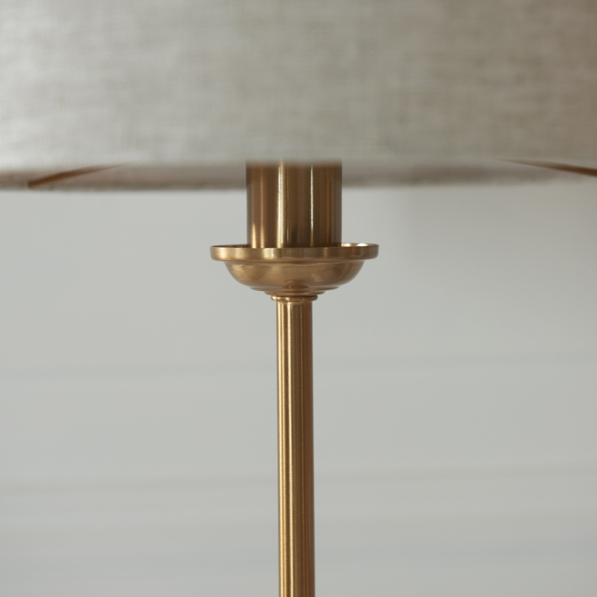Endon 110728 - Galda lampa HIGHCLERE 1xE14/7W/230V bēša/misiņa, Ø 25 cm