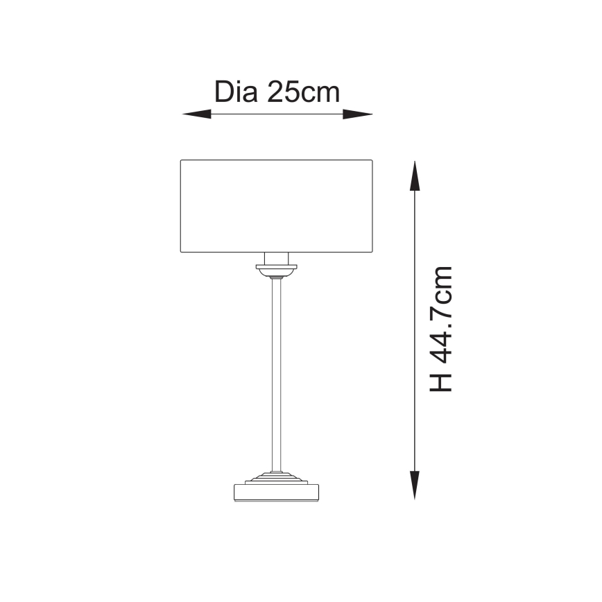 Endon 110728 - Galda lampa HIGHCLERE 1xE14/7W/230V bēša/misiņa, Ø 25 cm