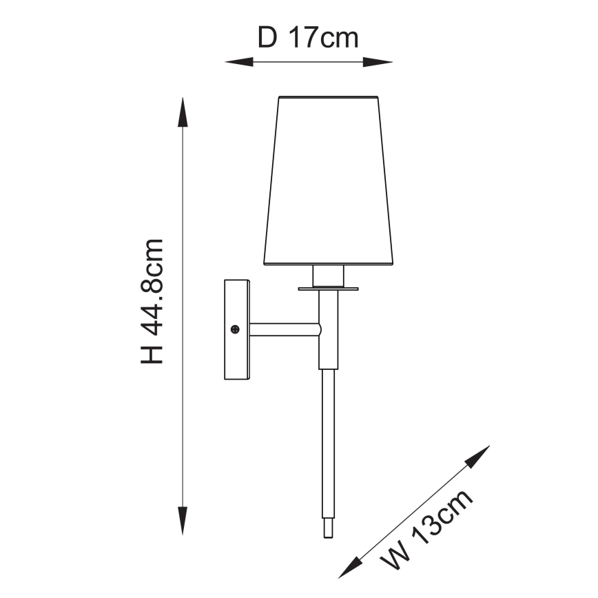 Endon 110738 - Sienas lampa 1xE14/6W/230V balta/zelta
