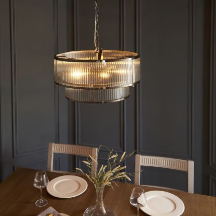 Endon 110944 - RIDGETON piekaramā lustra uz ķēdes 5xE14/6W/230V misiņš