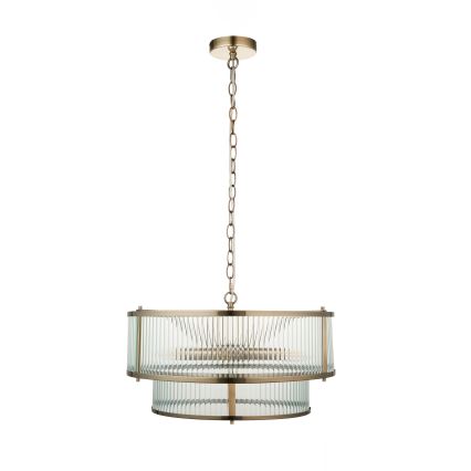 Endon 110944 - RIDGETON piekaramā lustra uz ķēdes 5xE14/6W/230V misiņš