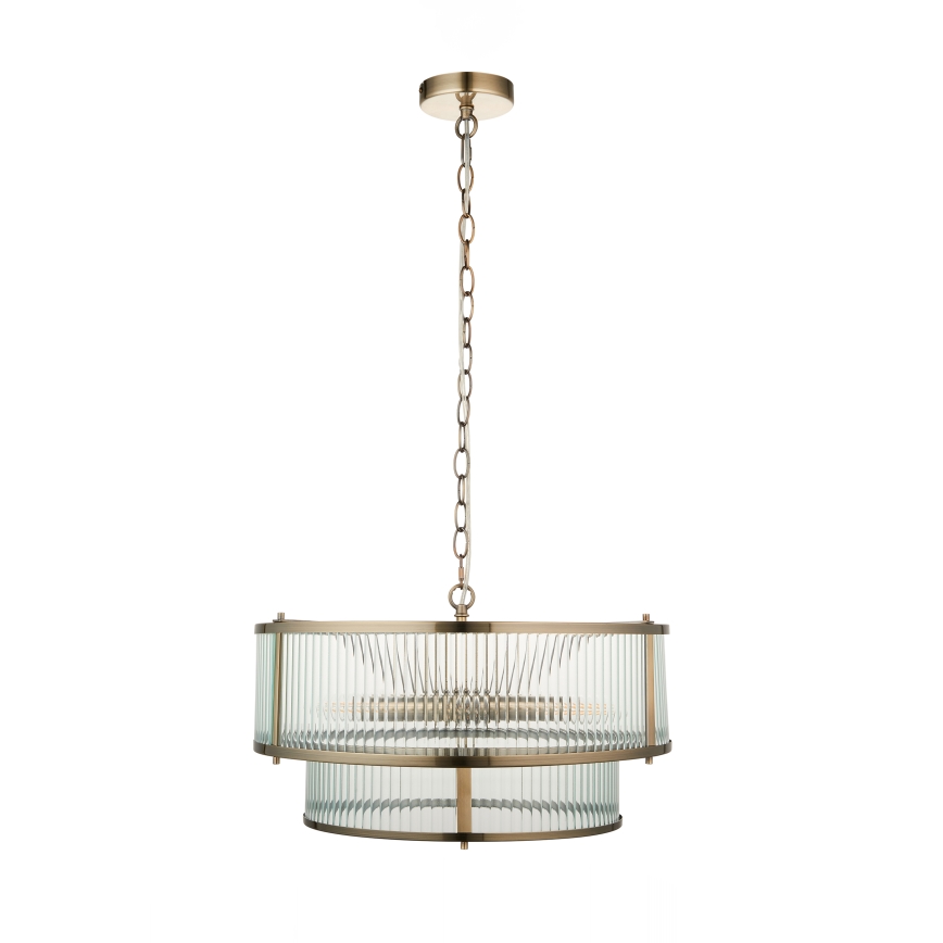 Endon 110944 - RIDGETON piekaramā lustra uz ķēdes 5xE14/6W/230V misiņš