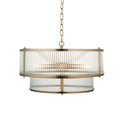 Endon 110944 - RIDGETON piekaramā lustra uz ķēdes 5xE14/6W/230V misiņš