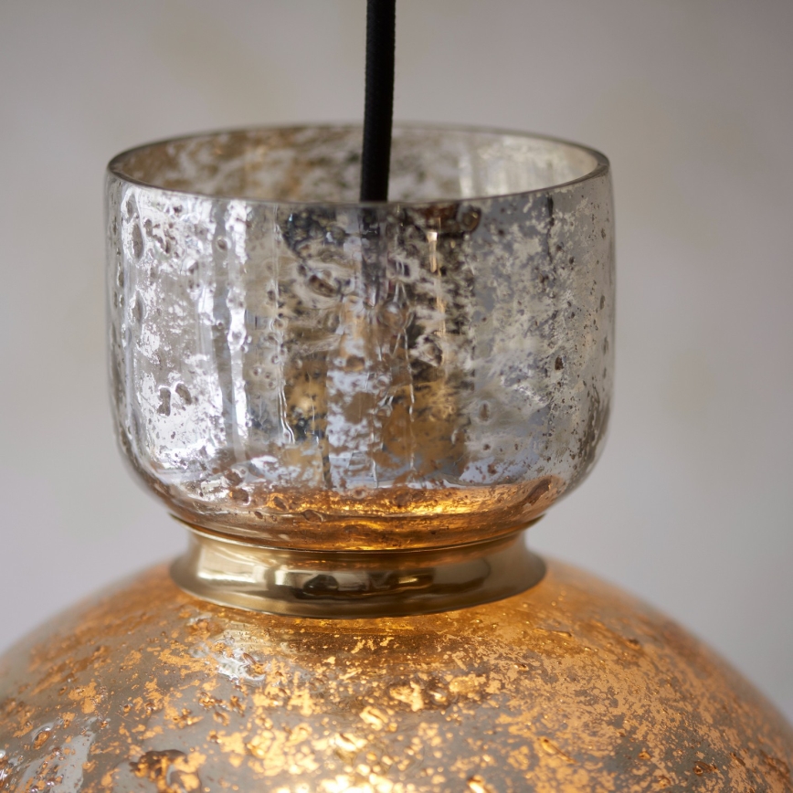 Endon 111336 - Pakarināma lampa ar kabeli 1xE27/10W/230V zelta/dūmakaina melna