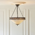 Endon 111871 - lustra ar ķēdi Tiffany FARGO 3xE27/10W/230V Ø 50 cm