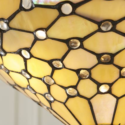 Endon 111884 - Lustra ar ķēdi Tiffany PEARL 3xE27/10W/230V Ø 37 cm