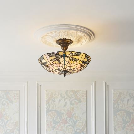 Endon 111892 - Piestiprināma lustra Tiffany ASHTON 3xE27/10W/230V Ø 45 cm