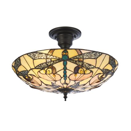 Endon 111892 - Piestiprināma lustra Tiffany ASHTON 3xE27/10W/230V Ø 45 cm