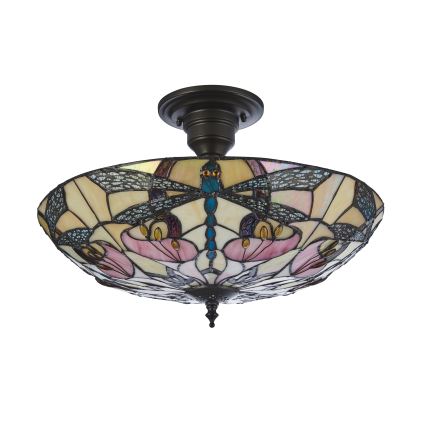 Endon 111892 - Piestiprināma lustra Tiffany ASHTON 3xE27/10W/230V Ø 45 cm