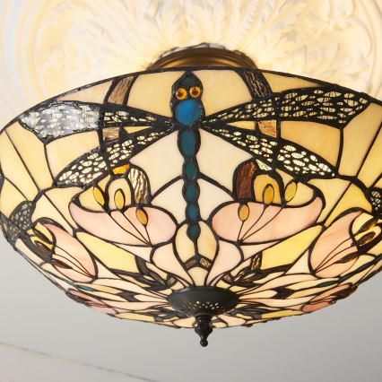 Endon 111892 - Piestiprināma lustra Tiffany ASHTON 3xE27/10W/230V Ø 45 cm
