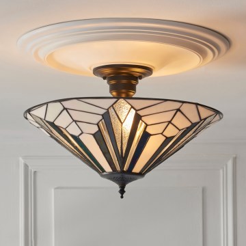 Endon 111895 - Piestiprināma griestu lustra Tiffany ASTORIA, 3x E27, 10 W, 230 V, Ø 48 cm