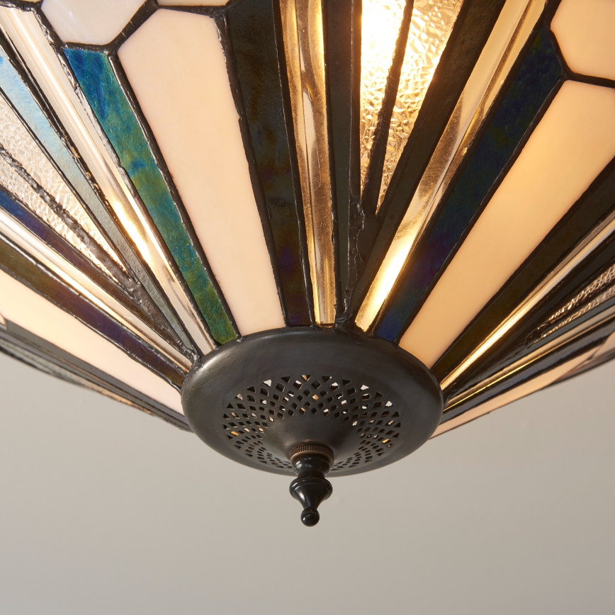 Endon 111895 - Piestiprināma griestu lustra Tiffany ASTORIA, 3x E27, 10 W, 230 V, Ø 48 cm
