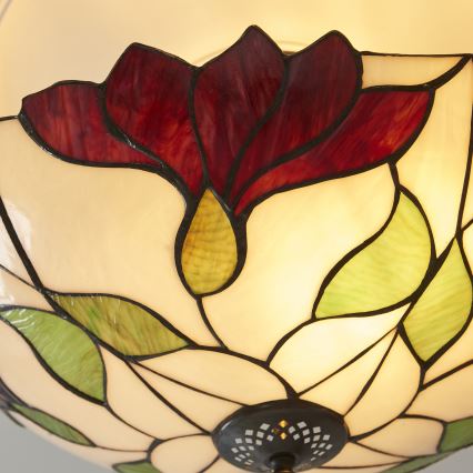 Endon 111896 - Pievirzīta Tiffany BOTANICA griestu lustra 3xE27/10W/230V Ø 45 cm