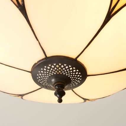 Endon 111907 - Uz griestiem montējama Tiffany INGRAM lustra 3xE27/10W/230V Ø45 cm