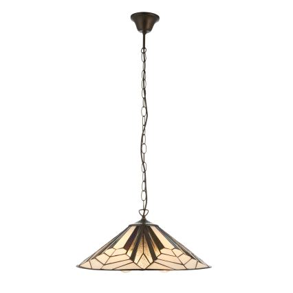 Endon 111922 - lustra ar ķēdi Tiffany ASTORIA 3xE27/10W/230V diam. 48 cm