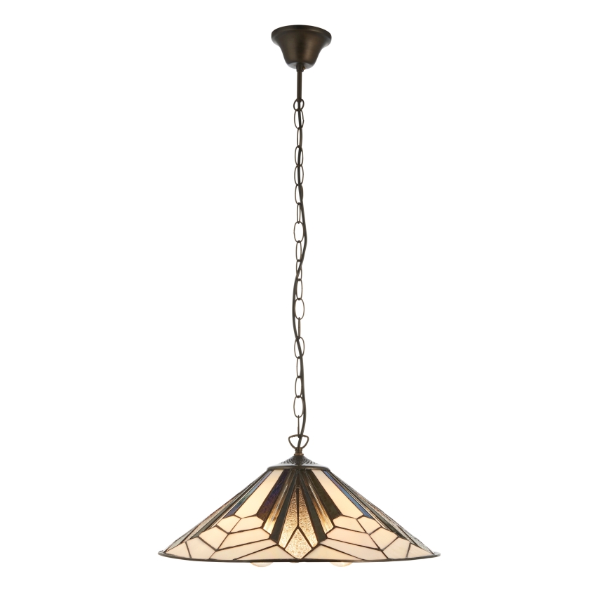 Endon 111922 - lustra ar ķēdi Tiffany ASTORIA 3xE27/10W/230V diam. 48 cm