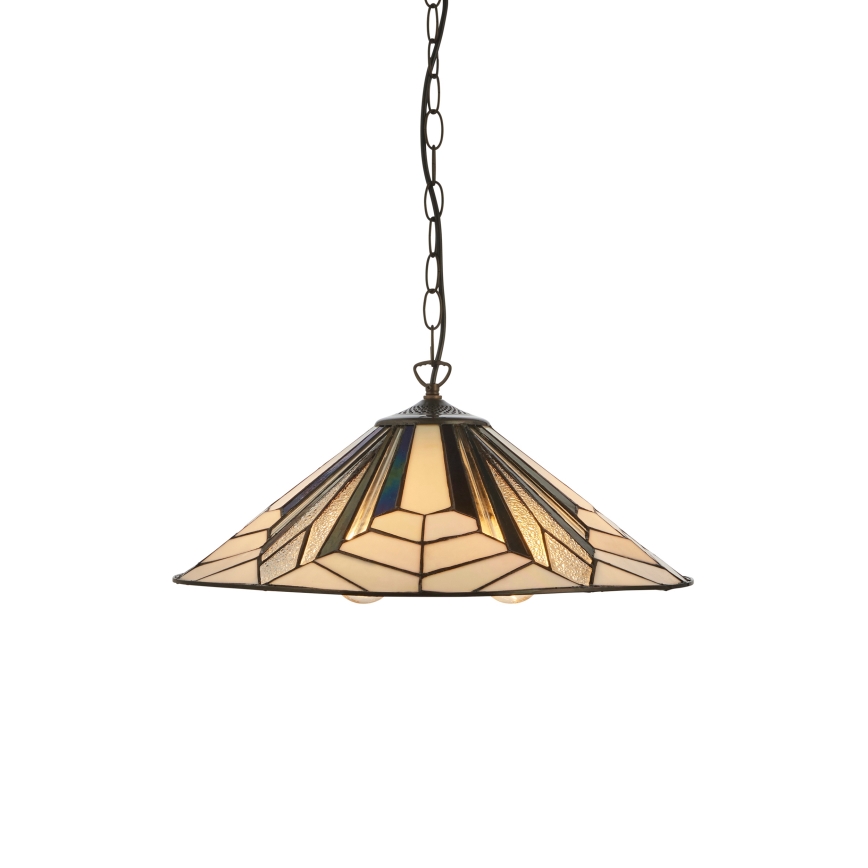 Endon 111922 - lustra ar ķēdi Tiffany ASTORIA 3xE27/10W/230V diam. 48 cm