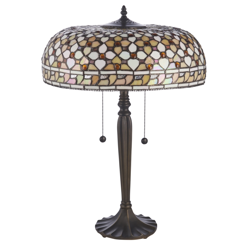 Endon 112178 - Galda lampa Tiffany MILLE FEUX 2xE14/40W/230V Ø 45 cm