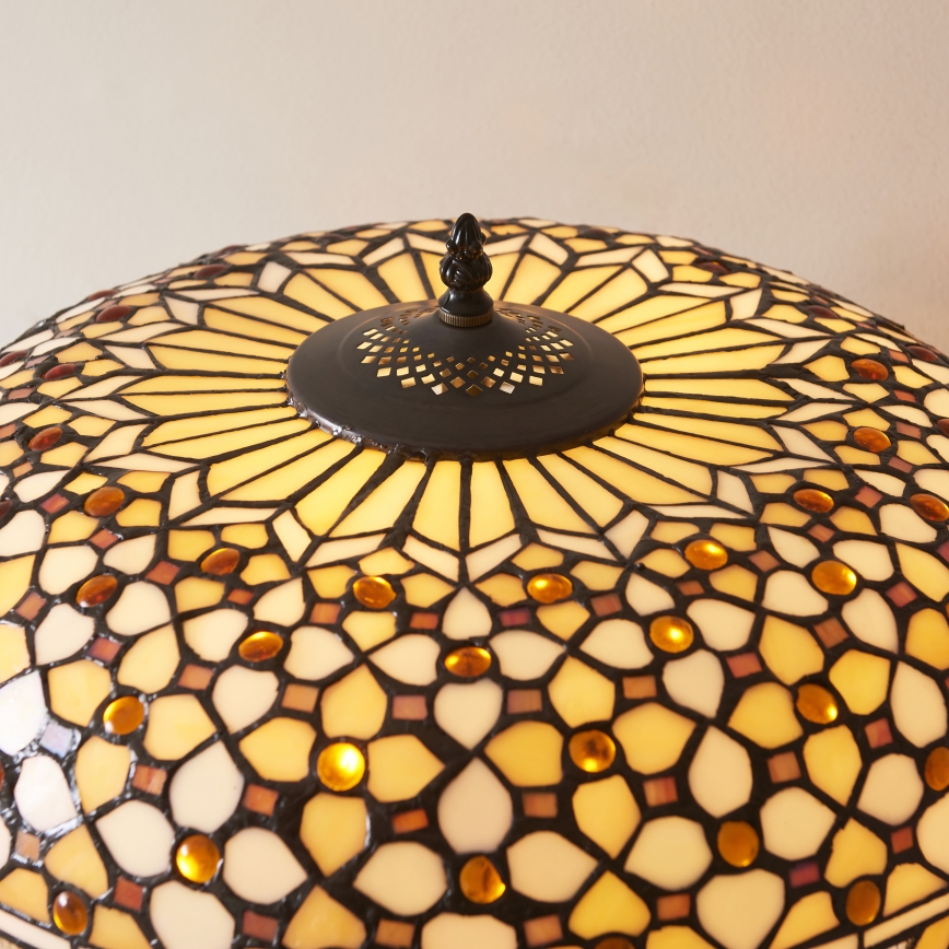 Endon 112178 - Galda lampa Tiffany MILLE FEUX 2xE14/40W/230V Ø 45 cm