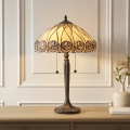 Endon 112184 - Galda lampa Tiffany HUTCHINSON 2xE27/10W/230V Ø 40 cm