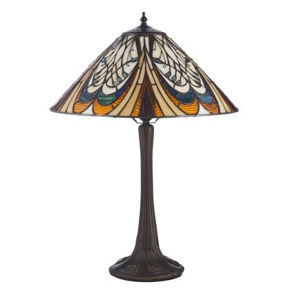 Endon 112185 - Galda lampa Tiffany HECTOR 1xE27/10W/230V Ø 40 cm