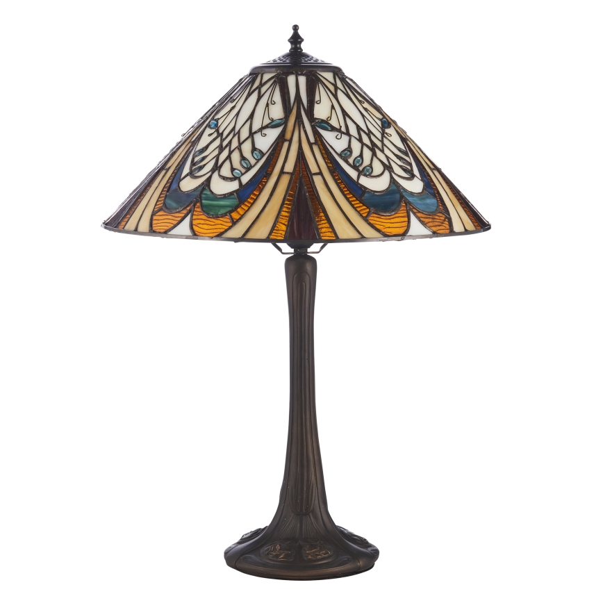 Endon 112185 - Galda lampa Tiffany HECTOR 1xE27/10W/230V Ø 40 cm