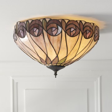 Endon 112188 - Griestu gaismeklis Tiffany HUTCHINSON 2xE27/60W/230V Ø 40 cm