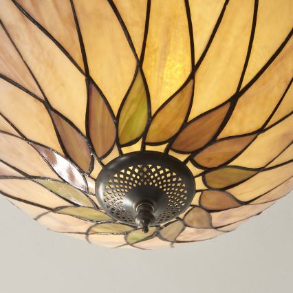 Endon 112188 - Griestu gaismeklis Tiffany HUTCHINSON 2xE27/60W/230V Ø 40 cm