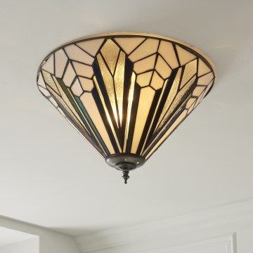 Endon 112191 - Griestu lampa Tiffany ASTORIA 2xE27/60W/230V Ø 40 cm
