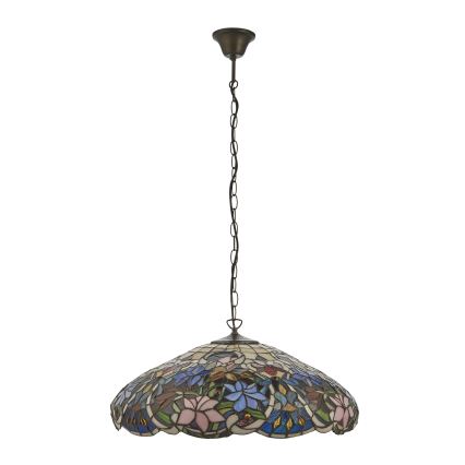 Endon 112193 - Lustra uz ķēdes Tiffany SULLIVAN 3xE27/60W/230V Ø 57 cm