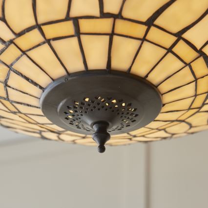 Endon 112251 - Lustra ar ķēdi Tiffany DRAGONFLY 3xE27/60W/230V Ø 50 cm
