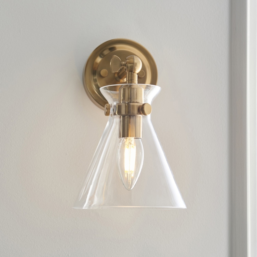 Endon 112861 - Sienas virziena gaismeklis HARLOW 1xE14/7W/230V zelta