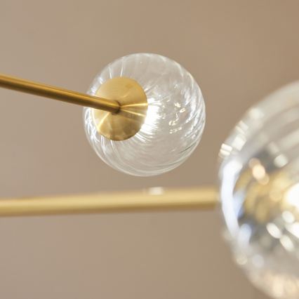 Endon 114039 - zeltaina lustra ar stieni 6xG9/3,2W/230V