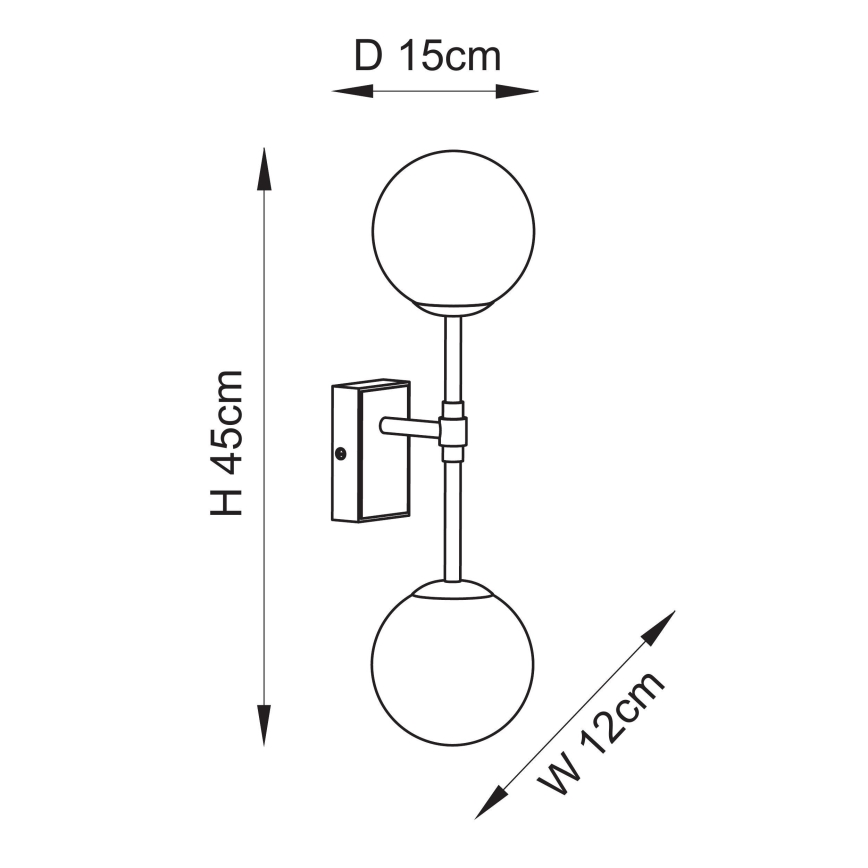 Endon 114042 - Sienas gaismeklis 2xG9/3,2W/230V zelta krāsā