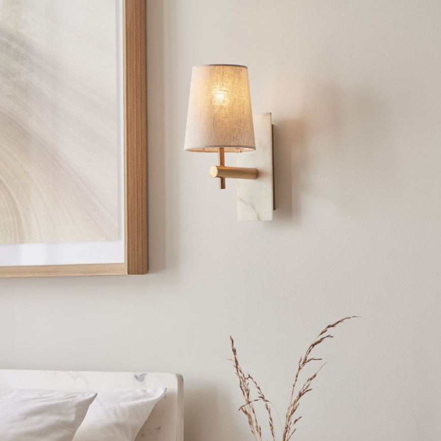 Endon 114200 - Sienas lampa 1xE14/7W/230V bēša/zelta