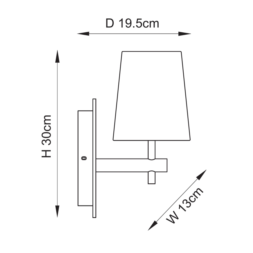 Endon 114200 - Sienas lampa 1xE14/7W/230V bēša/zelta