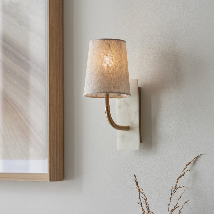 Endon 114202 - Sienas lampa 1xE14/7W/230V bēša/zelta