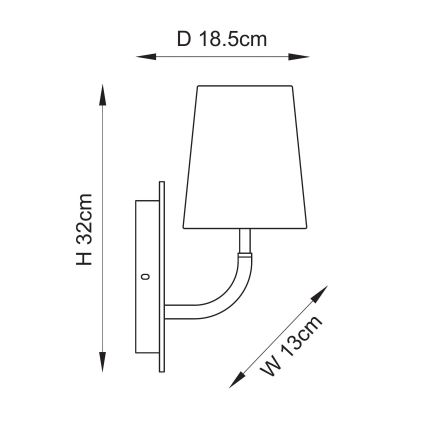 Endon 114202 - Sienas lampa 1xE14/7W/230V bēša/zelta