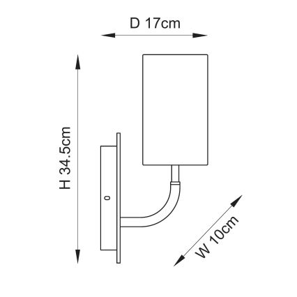 Endon 114203 - Sienas gaismeklis 1xE14/7W/230V bēšs/zelts