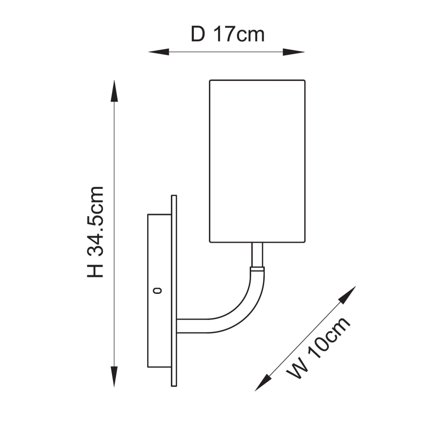 Endon 114203 - Sienas gaismeklis 1xE14/7W/230V bēšs/zelts