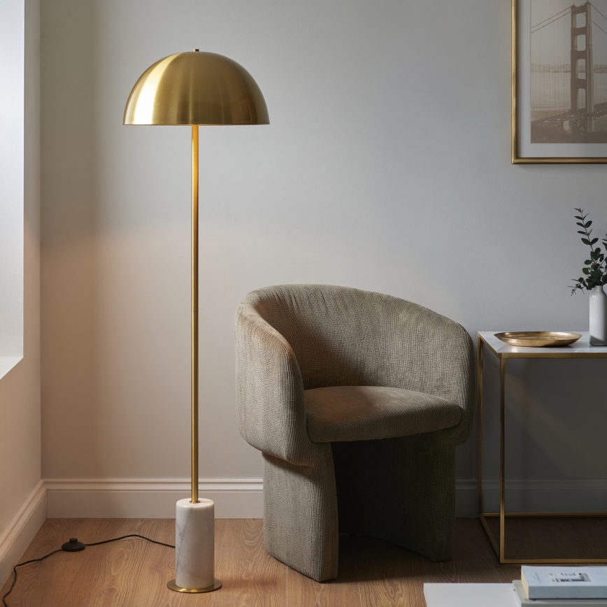 Endon 114208 - Grīdas stāvlampa BERTOIA 1xE27/10W/230V misiņš