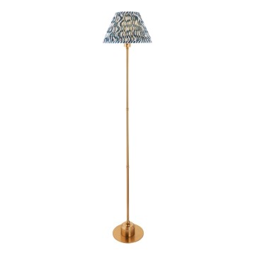 Endon 114778 - LED Aptumšojama uzlādējama grīdas stāvlampa BURLEY LED/1,5W/5V 3600 mAh misiņš/zila