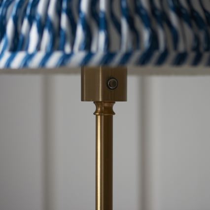 Endon 114778 - LED Aptumšojama uzlādējama grīdas stāvlampa BURLEY LED/1,5W/5V 3600 mAh misiņš/zila