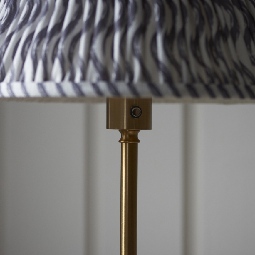 Endon 114785 - Aptumšojama LED uzlādējamā grīdas lampa BURLEY LED/1,5W/5V 3600 mAh misiņš/pelēka