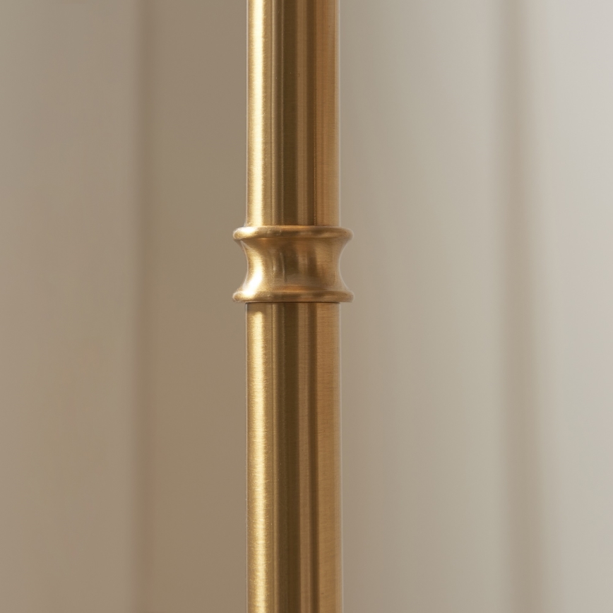 Endon 114785 - Aptumšojama LED uzlādējamā grīdas lampa BURLEY LED/1,5W/5V 3600 mAh misiņš/pelēka