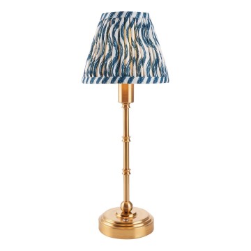 Endon 114796 - LED Aptumšojama, lādējama galda lampa BURLEY LED/1,5W/5V 3600 mAh misiņš/zila