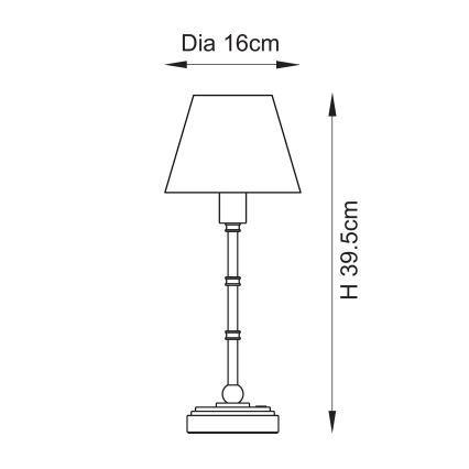 Endon 114796 - LED Aptumšojama, lādējama galda lampa BURLEY LED/1,5W/5V 3600 mAh misiņš/zila